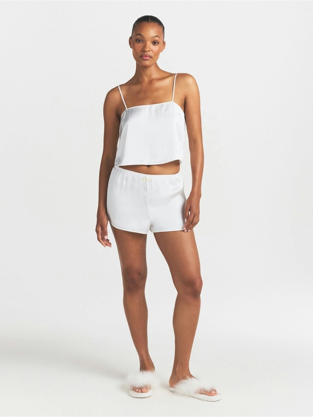 NWT Skims short sleep set sz XXS ivory (C)
